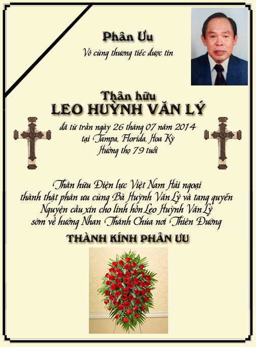 Phân Ưu Thân hữu Điện lực VN Hải ngoại