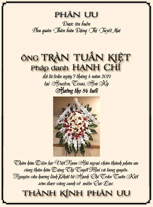Phân Ưu Thân hữu Điện lực VN Hải ngoại